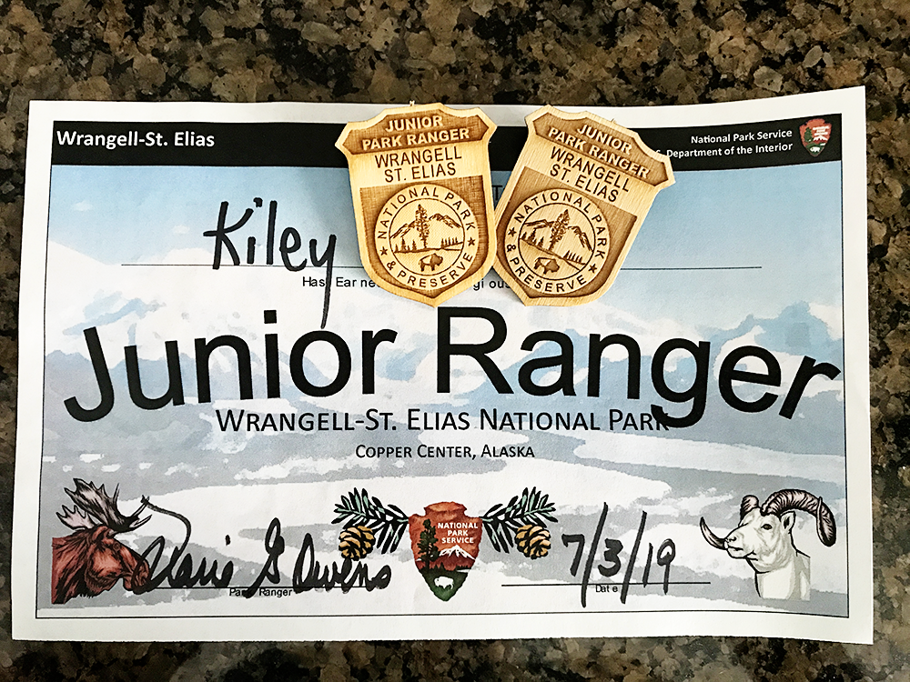 Wrangell St. Elias National Park Junior Ranger Badge for Kids